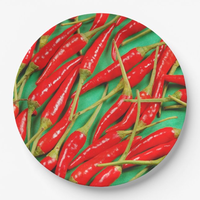 Assiettes En Carton Piments rouges (Devant)