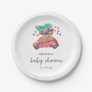 Assiettes En Carton Pin sur Baby shower de voiture rouge