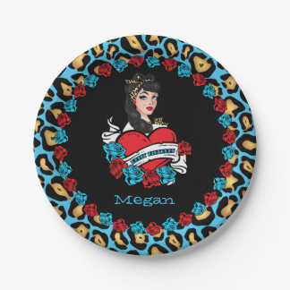 Assiettes En Carton Pin-up, Rock-A-Billy
