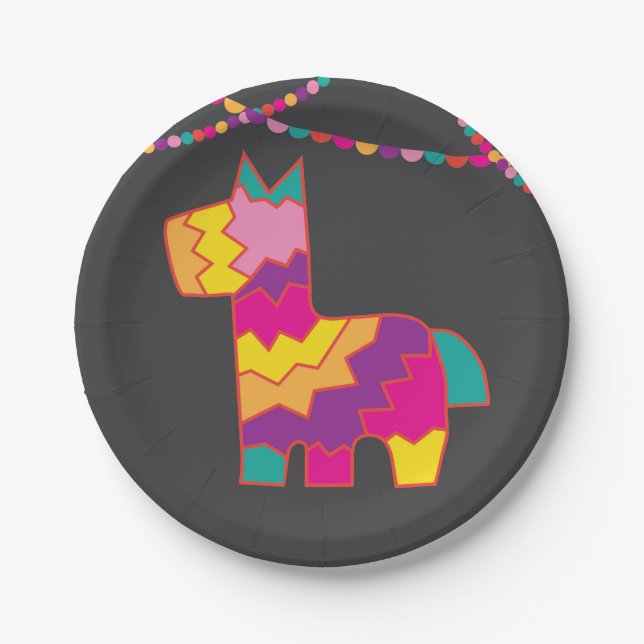 Assiettes En Carton Pinata Fiesta Anniversaire Piñata Cinco De Mayo Pl (Devant)