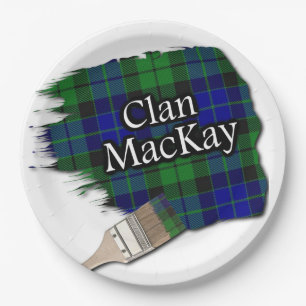 Assiettes En Carton Pinceau Clan MacKay Tartan Écossais