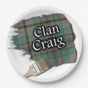 Assiettes En Carton Pinceau écossais de tartan de Craig de clan