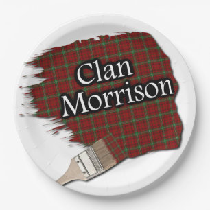 Assiettes En Carton Pinceau écossais de tartan de Morrison de clan