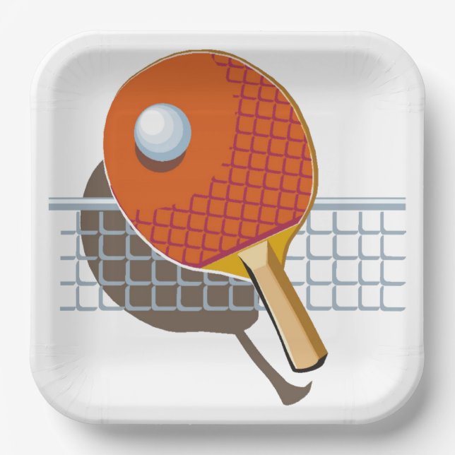 Assiettes En Carton Ping Pong (Recto)