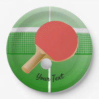 Ping Pong Table Tennis Design Plaques en papier