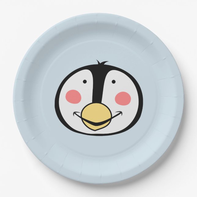 Assiettes En Carton Pingouin (Devant)