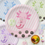 Assiettes En Carton Pink Axolotl Bubble Boba Par Thé Anniversaire Papi<br><div class="desc">Décorez votre table de fête avec ces mignonnes plaques de papier rose Axolotl Bubble Boba Par-tea Anniversaire. Un adorable thé axolotl au boba est l'élément principal,  il est soutenu par des rayures et des éléments de thé boba,  le design est parfait pour les décors d'anniversaire des enfants.</div>