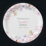 Assiettes En Carton Pink Cherry Blossom in Bloom Garden Bridal Shower<br><div class="desc">Elegant Watercolor Pink Cherry Blossom in Bloom Garden Bridal Shower</div>