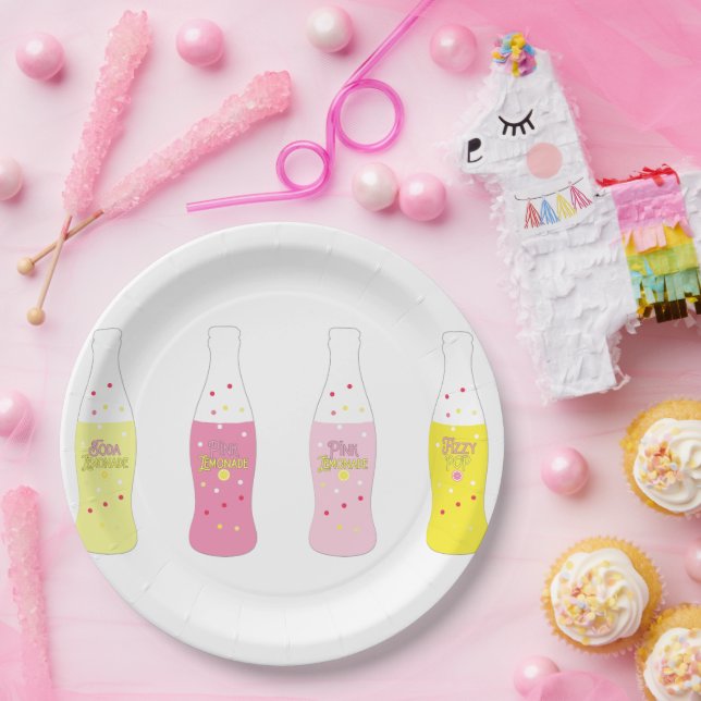 Assiettes En Carton Pink Lemonade (Fête)