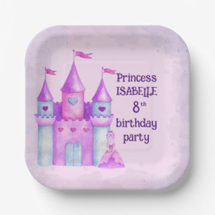 Assiettes En Carton Pink Magic Fairytale Castle Princess Party