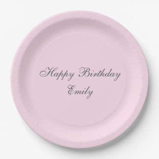 Assiettes En Carton Pink Minimalist Birthday Party Paper Plates