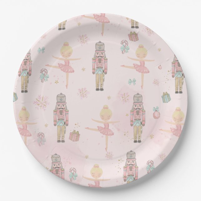 Assiettes En Carton Pink The Nutcracker Christmas Ballet 1er Anniversa (Devant)