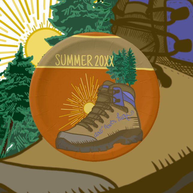 Assiettes En Carton Pique-nique de camping personnalisé (Créateur téléchargé)