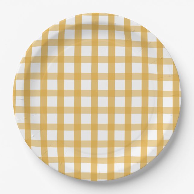 Assiettes En Carton Pique-nique Jaune (Devant)