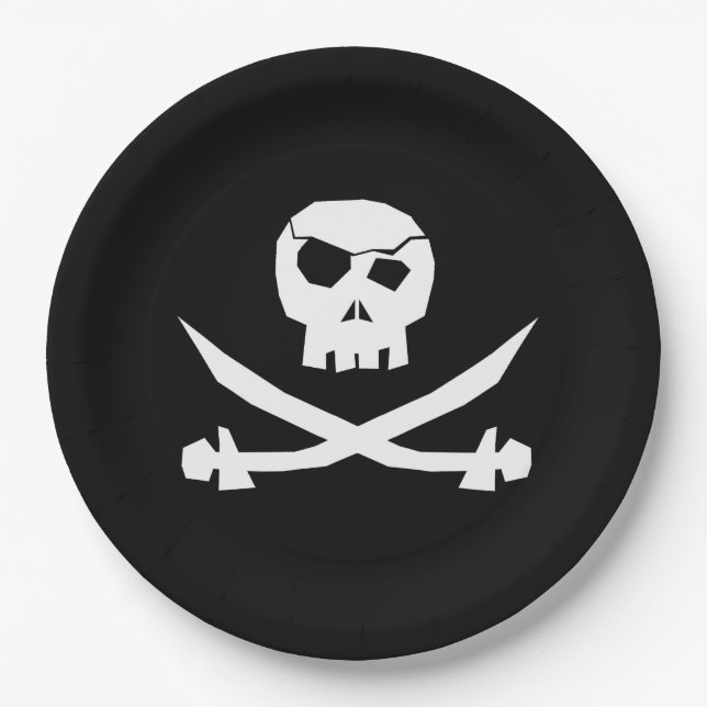 Assiettes En Carton Pirate (Devant)