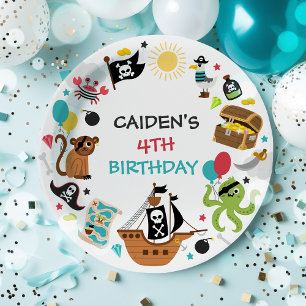 Assiettes En Carton Pirate Ship Trésor Anniversaire Fête