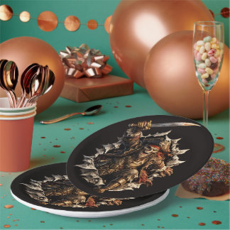 Assiettes En Carton Pirates squelettes explosant d'un portail