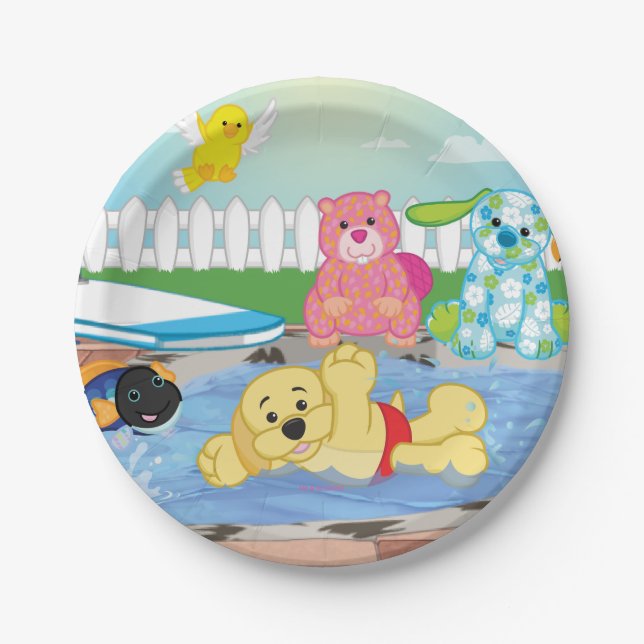 Assiettes En Carton Piscine de sensation d'été (Devant)