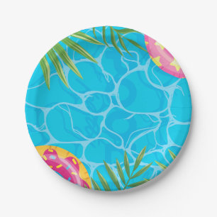 Assiettes En Carton Piscine de squash Fête Eté Nage Eau Anniversaire