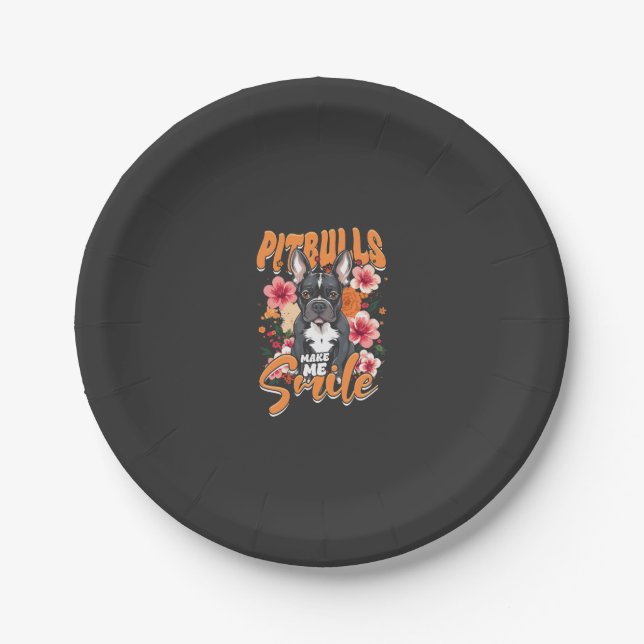 Assiettes En Carton Pitbull Pitbulls (Devant)