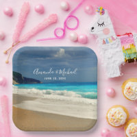 Pittoresque Turquoise Blue Sea Beach Mariage photo