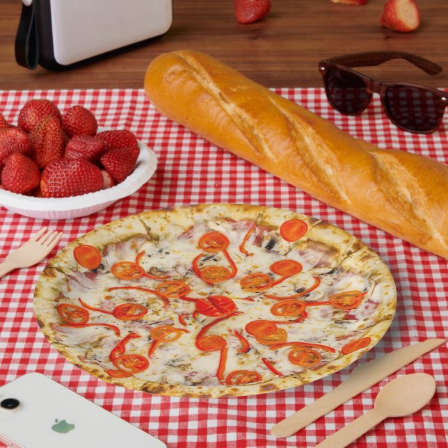 Assiettes En Carton Pizza (Pique-nique)