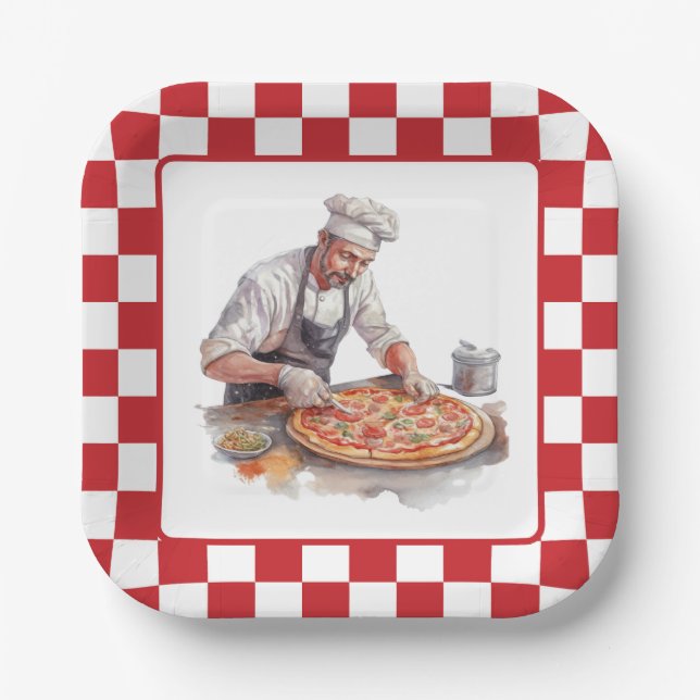 Assiettes En Carton pizza cool (Recto)