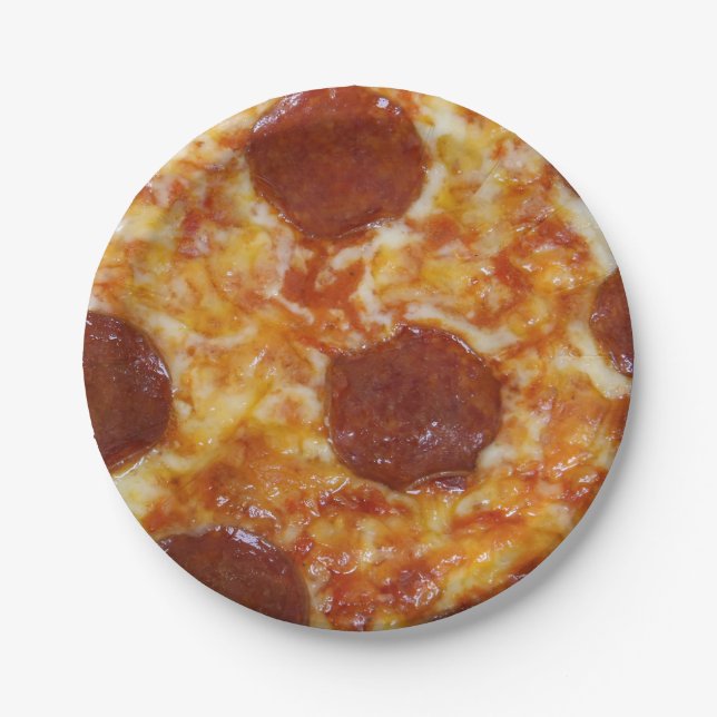 Assiettes En Carton Pizza de pepperoni (Devant)