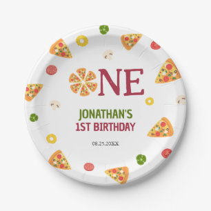 Assiettes En Carton Pizza fête pour enfants 1er anniversaire