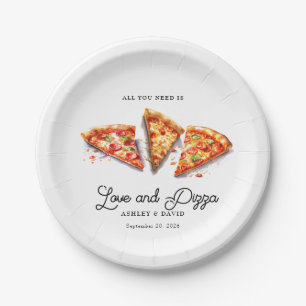 Assiettes En Carton Pizza Italienne Fête de Fiançailles