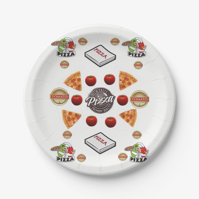 Assiettes En Carton Pizza Plaques de papier (Devant)