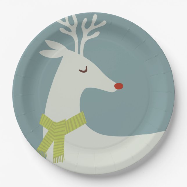 Assiettes En Carton Places de vacances modernes de Reindee (Devant)