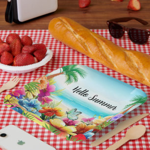 Assiettes En Carton Plage d'été amusante