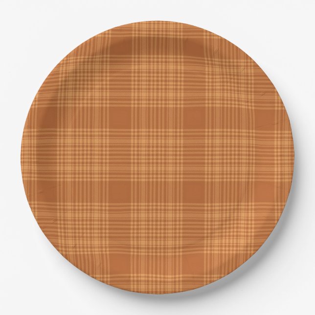 Assiettes En Carton Plaid Automne (Devant)
