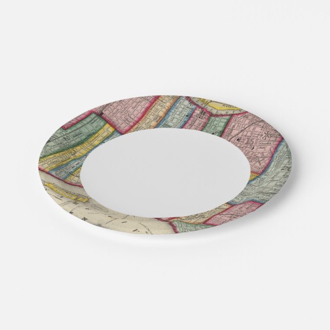 Assiettes En Carton Plan De Philadelphie (Angle)