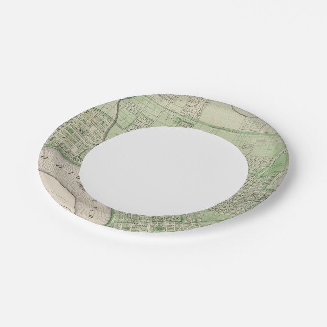 Assiettes En Carton Plan d'Evansville, Vanderburgh Co (Angle)