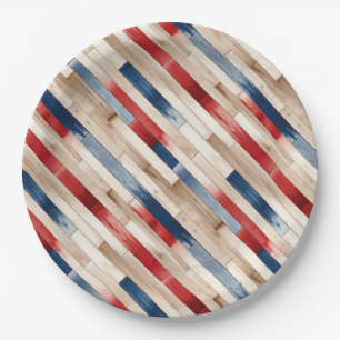Assiettes En Carton Planches peintes patriotiques
