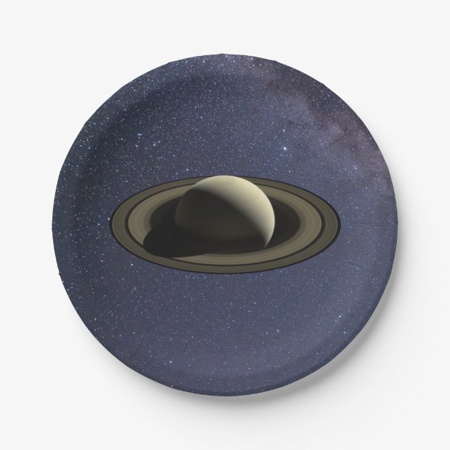 Assiettes En Carton Planète Saturne (Devant)