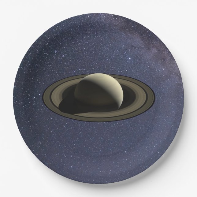 Assiettes En Carton Planète Saturne (Devant)