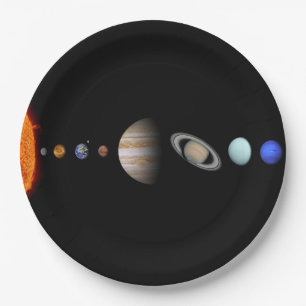 Assiettes En Carton PLANÈTES des plaques à papier faites sur command