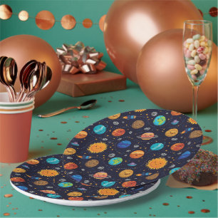 Assiettes En Carton Planètes heureuses