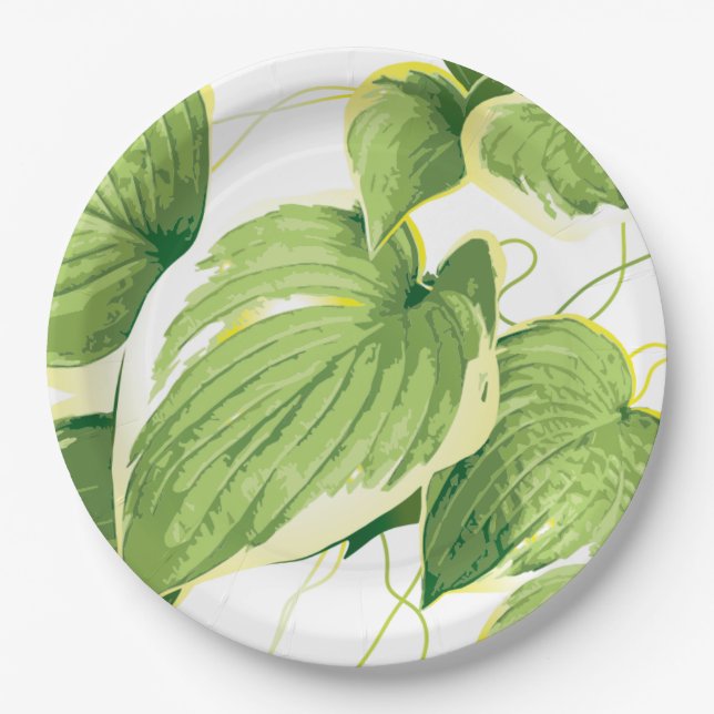 Assiettes En Carton Plante de ficus 2 (Devant)
