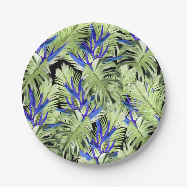 Assiettes En Carton Plante tropical 2 (Devant)