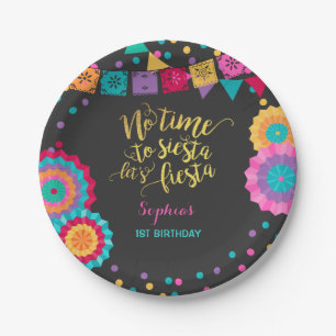 Assiettes En Carton Plaque à papier d'anniversaire de fiesta aucune