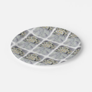 ASSIETTES EN CARTON PLAQUE À PAPIER DE BOUQUET DE FLEUR DE MARGUERITE