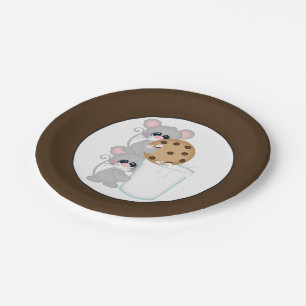 Assiettes En Carton Plaque à papier de partie de biscuits et de souri