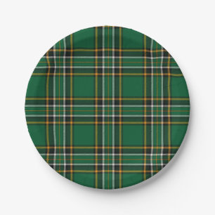 Assiettes En Carton Plaque à papier de plaid national irlandais