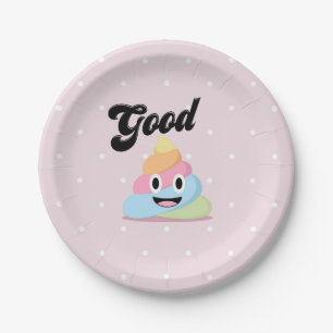 Assiettes En Carton Plaque à papier d'Emoji de partie drôle