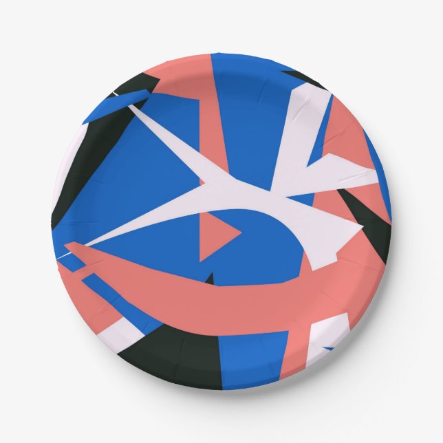 Assiettes En Carton Plaque à papier inspirée par Matisse (Devant)