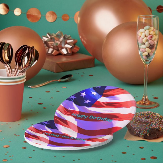 Assiettes En Carton Plaque Anniversaire de enfant (Multi)